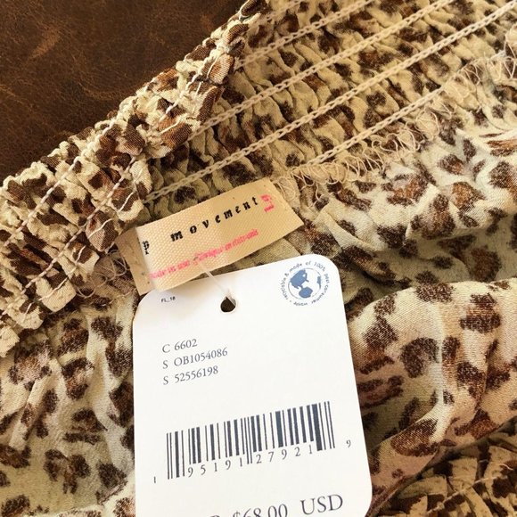 Free People FP Movement Leopard Off-Shoulder Top - Picture 7 of 15